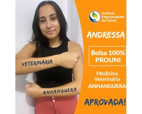 SUCESSO NO VESTIBULAR! ANDRESSA SUCESSO NO VESTIBULAR! ANDRESSA